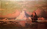 Bay Canvas Paintings - Whalers After the Nip in Melville Bay